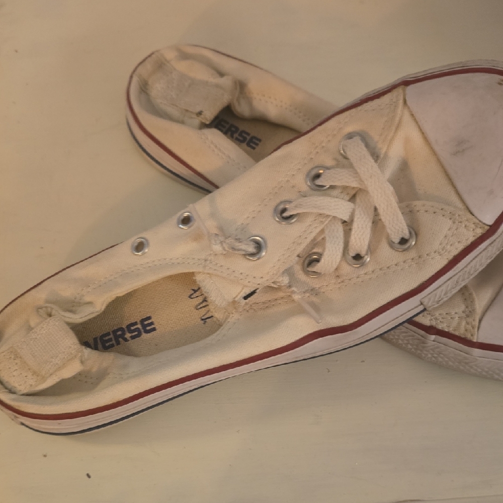 Converse Kids' Cream Canvas Sneakers